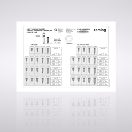 X-Ray Planungsfolie 1.25:1, für CONELOG® PROGRESSIVE-LINE Implantate 