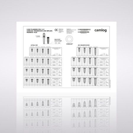 X-Ray Planungsfolie 1.4:1, für CONELOG® PROGRESSIVE-LINE Implantate 